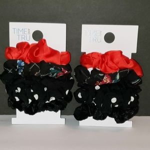 NWT TIme And Tru 5 Pack Scrunchies (2) Pack Bundle
